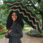 Custom Cricket Africa Kenya Umbrella Green Lion Head Kenyan Pattern