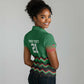 Custom Cricket Africa Kenya Women Polo Shirt Green Lion Head with Kenyan Pattern - African Pride