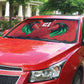 Custom Cricket Africa Kenya Auto Sun Shade Red Lion Head Kenyan Pattern