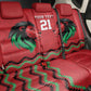 Custom Cricket Africa Kenya Back Car Seat Cover Red Lion Head with Kenyan Pattern - African Pride