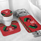 Custom Cricket Africa Kenya Bathroom Set Red Lion Head Kenyan Pattern
