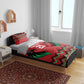 Custom Cricket Africa Kenya Bedding Set Red Lion Head with Kenyan Pattern - African Pride