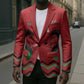 Custom Cricket Africa Kenya Blazer Red Lion Head Kenyan Pattern