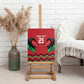 Custom Cricket Africa Kenya Canvas Wall Art Red Lion Head with Kenyan Pattern - African Pride