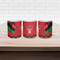 Custom Cricket Africa Kenya Ceramic Mug Red Lion Head Kenyan Pattern
