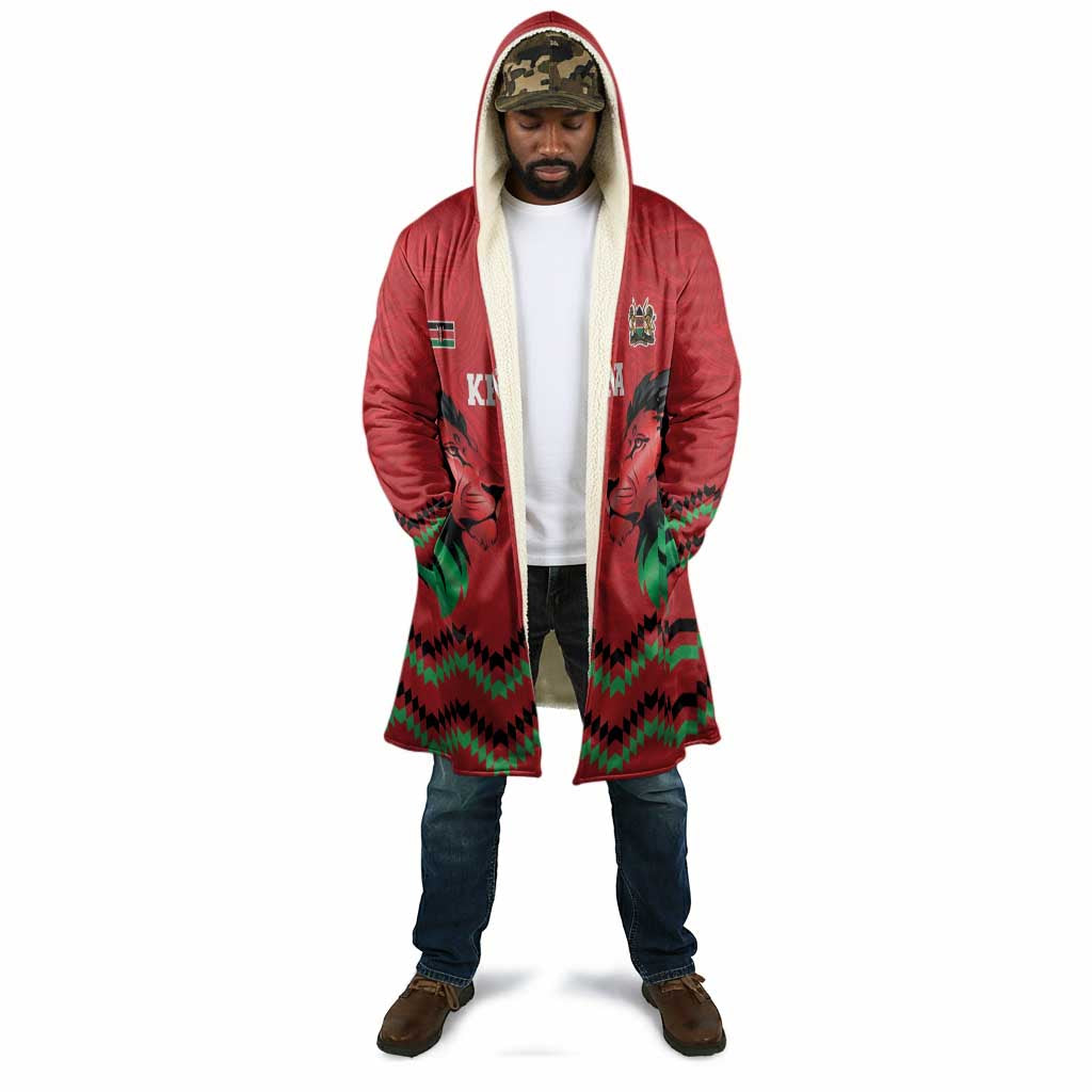 Custom Cricket Africa Kenya Cloak Red Lion Head Kenyan Pattern