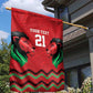 Custom Cricket Africa Kenya Garden Flag Red Lion Head with Kenyan Pattern - African Pride