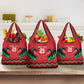 Custom Cricket Africa Kenya Grocery Bag Red Lion Head with Kenyan Pattern - African Pride