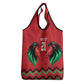 Custom Cricket Africa Kenya Grocery Bag Red Lion Head with Kenyan Pattern - African Pride