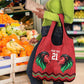 Custom Cricket Africa Kenya Grocery Bag Red Lion Head with Kenyan Pattern - African Pride