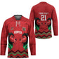 Custom Cricket Africa Kenya Hockey Jersey Red Lion Head Kenyan Pattern