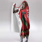 Custom Cricket Africa Kenya Hooded Blanket Red Lion Head with Kenyan Pattern - African Pride