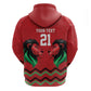 Custom Cricket Africa Kenya Hoodie Red Lion Head with Kenyan Pattern - African Pride
