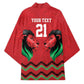 Custom Cricket Africa Kenya Kimono Red Lion Head Kenyan Pattern