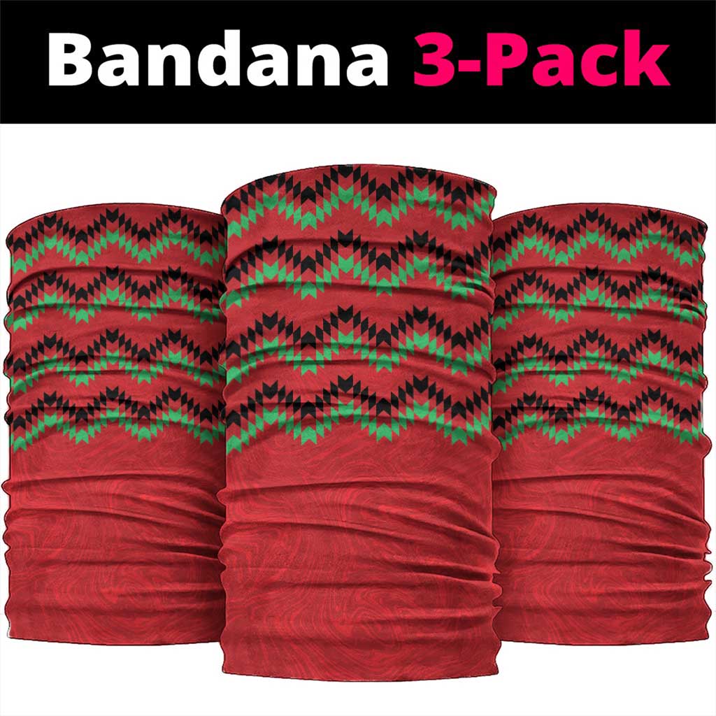 Cricket Africa Kenya Neck Gaiter Red Lion Head with Kenyan Pattern - African Pride