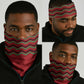 Cricket Africa Kenya Neck Gaiter Red Lion Head with Kenyan Pattern - African Pride