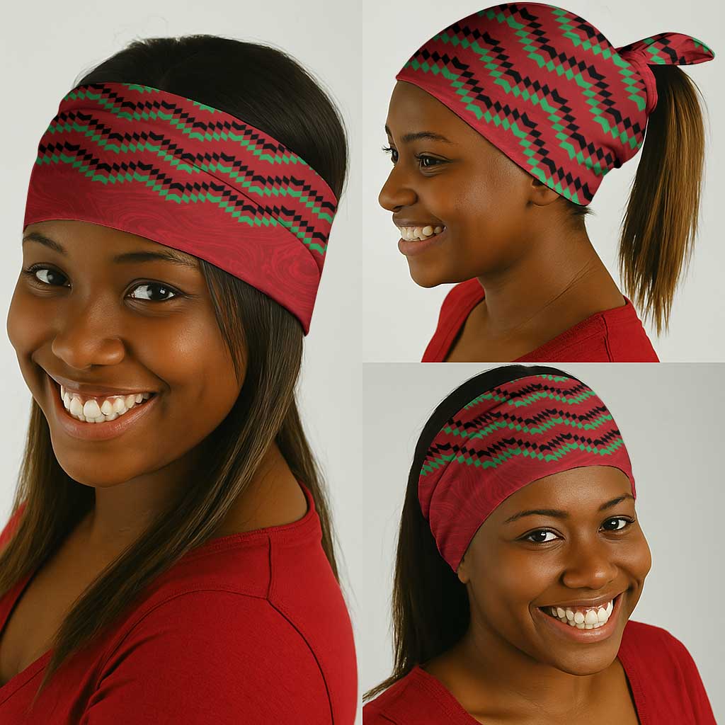 Cricket Africa Kenya Neck Gaiter Red Lion Head with Kenyan Pattern - African Pride