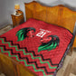 Custom Cricket Africa Kenya Quilt Red Lion Head with Kenyan Pattern - African Pride
