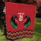 Custom Cricket Africa Kenya Quilt Red Lion Head with Kenyan Pattern - African Pride
