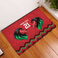 Custom Cricket Africa Kenya Rubber Doormat Red Lion Head with Kenyan Pattern - African Pride