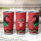 Custom Cricket Africa Kenya Tumbler Cup Red Lion Head with Kenyan Pattern - African Pride