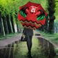 Custom Cricket Africa Kenya Umbrella Red Lion Head Kenyan Pattern