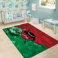 Personalized Kenya Maasai Shield Area Rug Green Red Kenyan Lion Half Style - African Pride