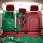Personalized Kenya Maasai Shield Back Car Seat Cover Green Red Kenyan Lion Half Style - African Pride