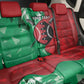 Personalized Kenya Maasai Shield Back Car Seat Cover Green Red Kenyan Lion Half Style - African Pride