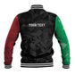 Personalized Kenya Maasai Shield Baseball Jacket Green Red Kenyan Lion Half Style - African Pride