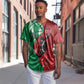 Personalized Kenya Maasai Shield Baseball Jersey Green Red Kenyan Lion Half Style - African Pride