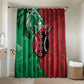 Personalized Kenya Maasai Shield Bathroom Set Green Red Kenyan Lion Half Style