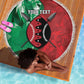 Personalized Kenya Maasai Shield Beach Blanket Green Red Kenyan Lion Half Style - African Pride