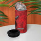 Personalized Kenya Maasai Shield 4 in 1 Can Cooler Tumbler Green Red Kenyan Lion Half Style - African Pride