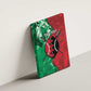 Personalized Kenya Maasai Shield Canvas Wall Art Green Red Kenyan Lion Half Style - African Pride