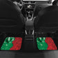 Personalized Kenya Maasai Shield Car Mats Green Red Kenyan Lion Half Style - African Pride