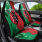 Personalized Kenya Maasai Shield Car Seat Cover Green Red Kenyan Lion Half Style - African Pride