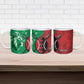Personalized Kenya Maasai Shield Ceramic Mug Green Red Kenyan Lion Half Style