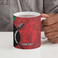 Personalized Kenya Maasai Shield Ceramic Mug Green Red Kenyan Lion Half Style