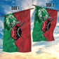 Personalized Kenya Maasai Shield Garden Flag Green Red Kenyan Lion Half Style - African Pride