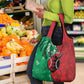 Personalized Kenya Maasai Shield Grocery Bag Green Red Kenyan Lion Half Style - African Pride