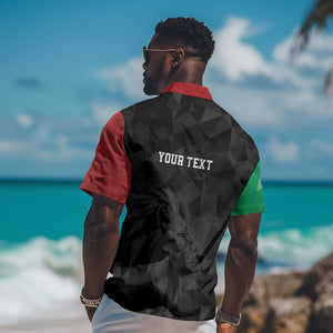 Personalized Kenya Maasai Shield Hawaiian Shirt Green Red Kenyan Lion Half Style - African Pride