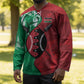 Personalized Kenya Maasai Shield Hockey Jersey Green Red Kenyan Lion Half Style