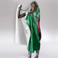 Personalized Kenya Maasai Shield Hooded Blanket Green Red Kenyan Lion Half Style - African Pride