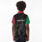Personalized Kenya Maasai Shield Kid Polo Shirt Green Red Kenyan Lion Half Style - African Pride
