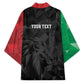 Personalized Kenya Maasai Shield Kimono Green Red Kenyan Lion Half Style