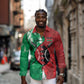 Personalized Kenya Maasai Shield Long Sleeve Button Shirt Green Red Kenyan Lion Half Style - African Pride