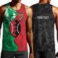 Personalized Kenya Maasai Shield Men Tank Top Green Red Kenyan Lion Half Style - African Pride
