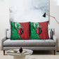 Personalized Kenya Maasai Shield Pillow Cover Green Red Kenyan Lion Half Style