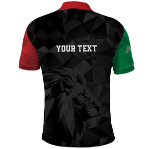 Personalized Kenya Maasai Shield Polo Shirt Green Red Kenyan Lion Half Style - African Pride